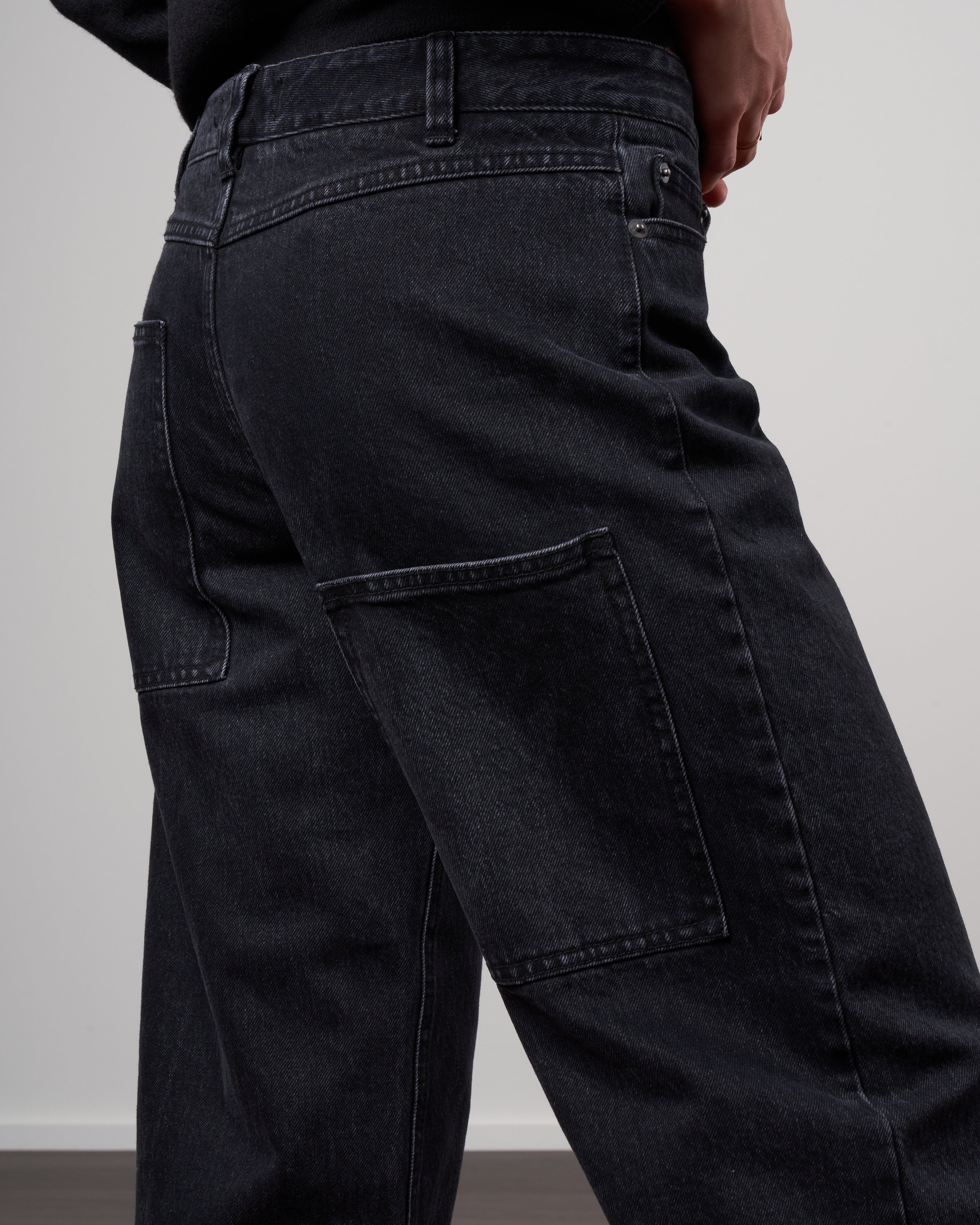 denim brancusi pant - black