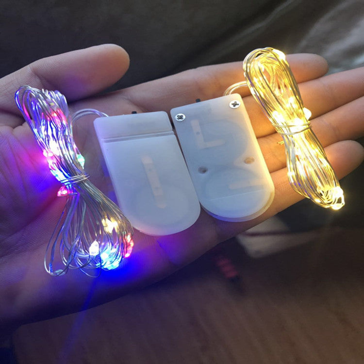 Led copper wire string CR2032 button light string copper wire lamp Christmas lights holiday lights decorative lights