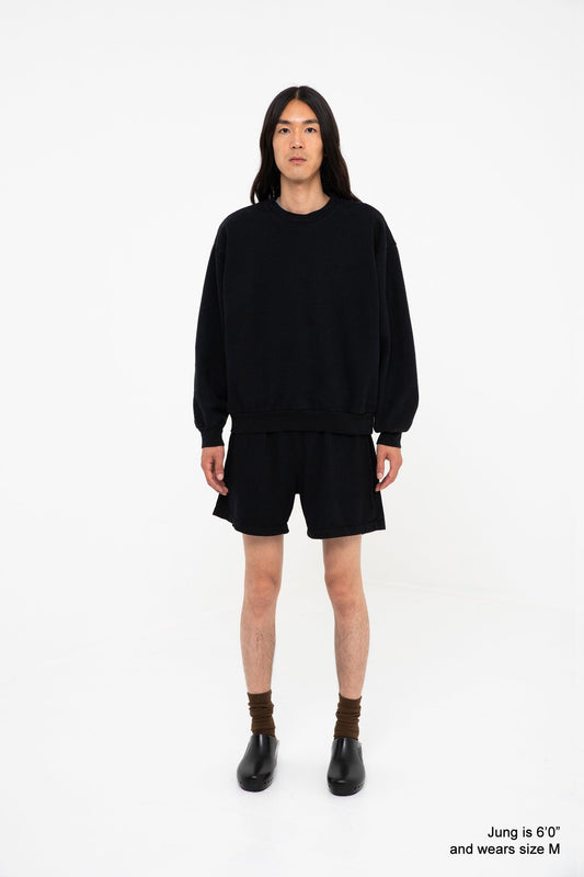 Los Angeles Apparel | Fleece Wide Crewneck Sweatshirt for Women in Scour, Size XS