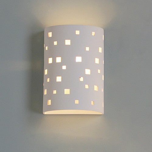 Small Square Pattern Home Theater Wall Sconce 9"