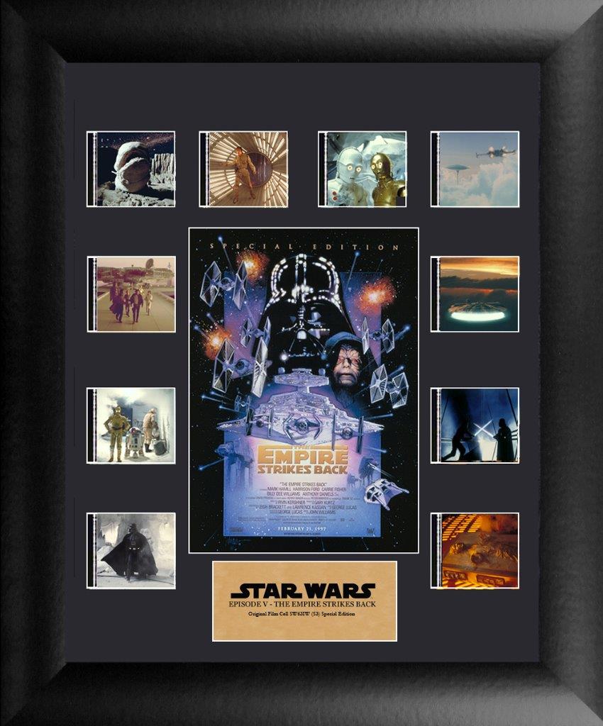  FILMCELLS Star Wars: Through The Ages Episodes 1-6 20 x 11  Framed Wall Art with 35mm Film from Each Movie - Officially Licensed  Collectible with Certificate of Authenticity: Plaques: Posters 