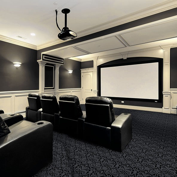 Damascus Home Theater Carpet Black – Home Theater Mart - Media Room