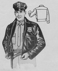 vintage police leather jacket taylors leatherwear