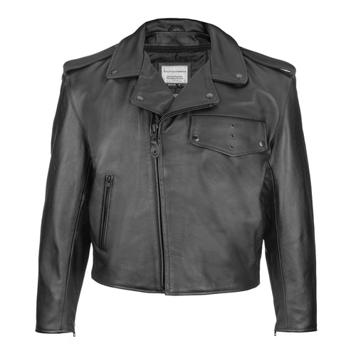 vintage leather police jacket