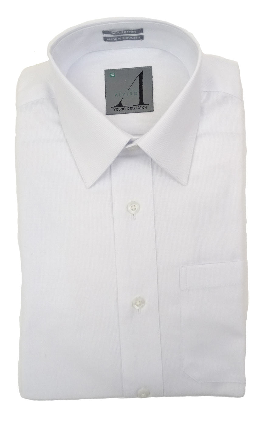 mens white textured dress shirt