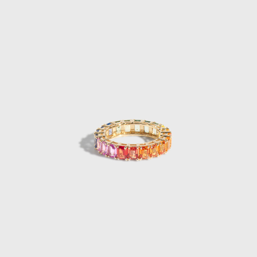 Rachit Multicolor Sapphire Band Ring
