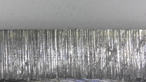 Microscopic View of Blade's edge before sharpening