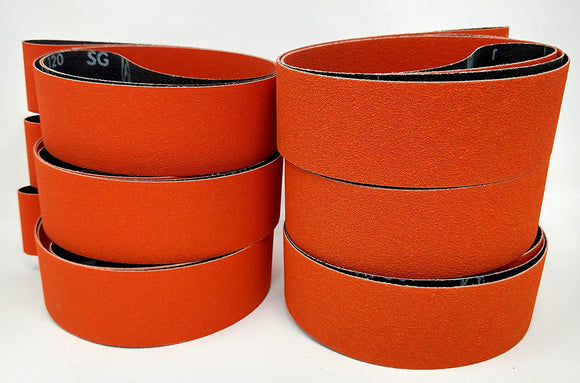 Red Label Abrasives 2 X 42 Inch 80 Grit Metal Grinding Ceramic Sanding Belts Extra Long Life 6 Pack Amazon Com