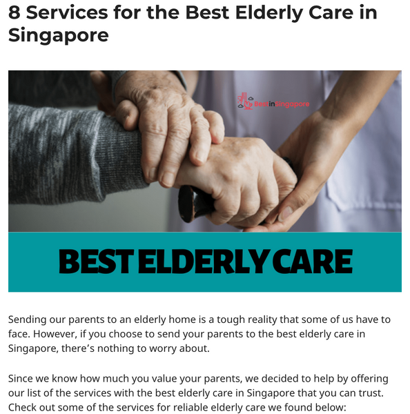 Best Elderly Care in Singapore