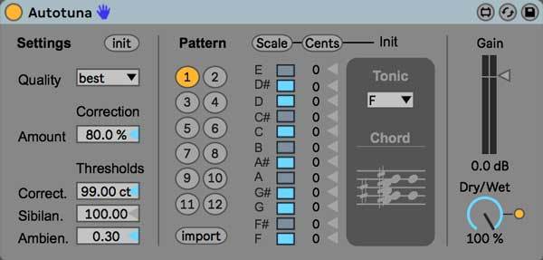 ableton autotune 7 midi setup