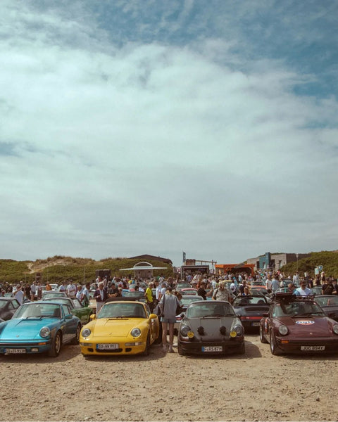 Porsches at Deus Ex Machina event in Germany