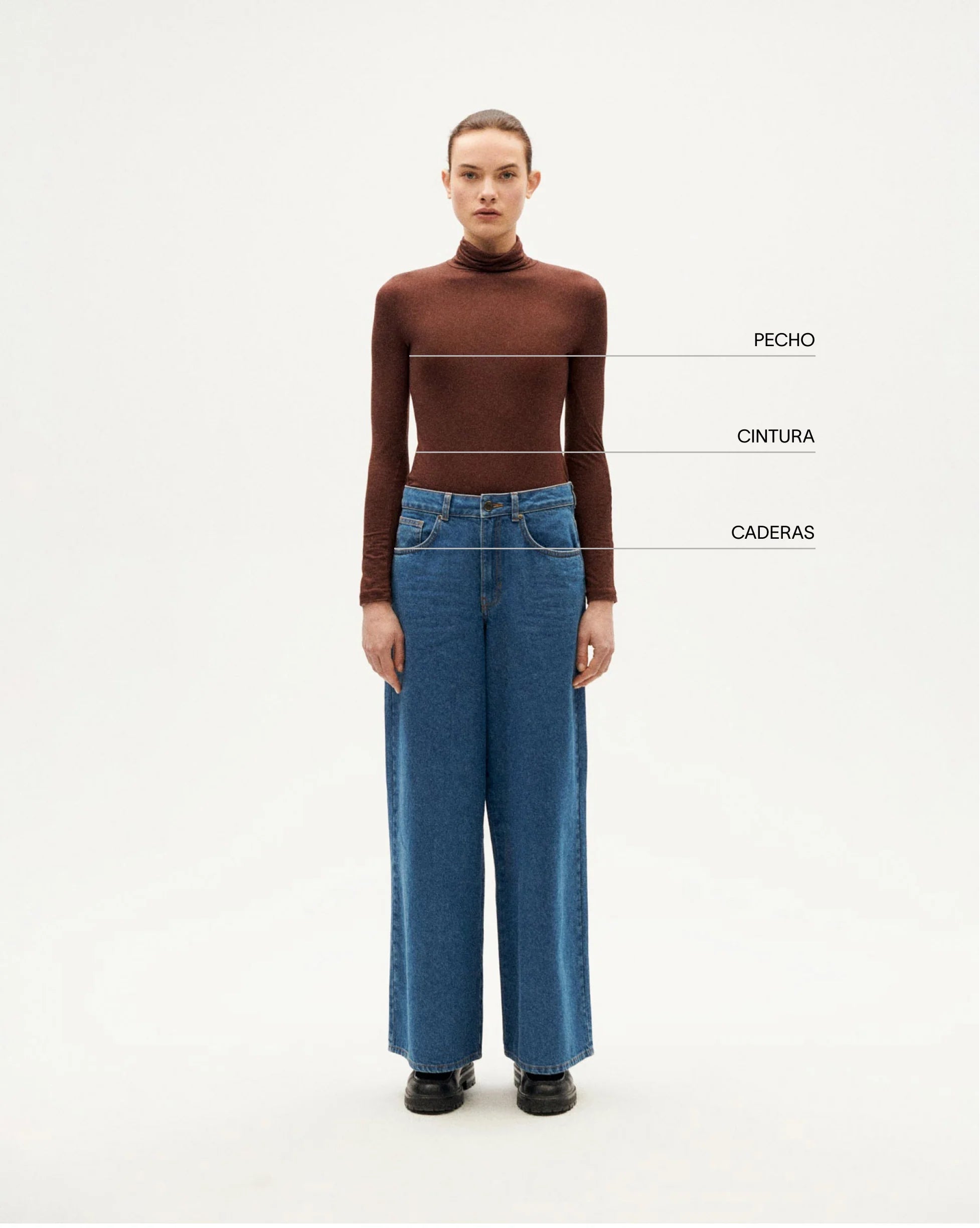 Guía de medidas corporales Thinking Mu: pecho, cintura y cadera