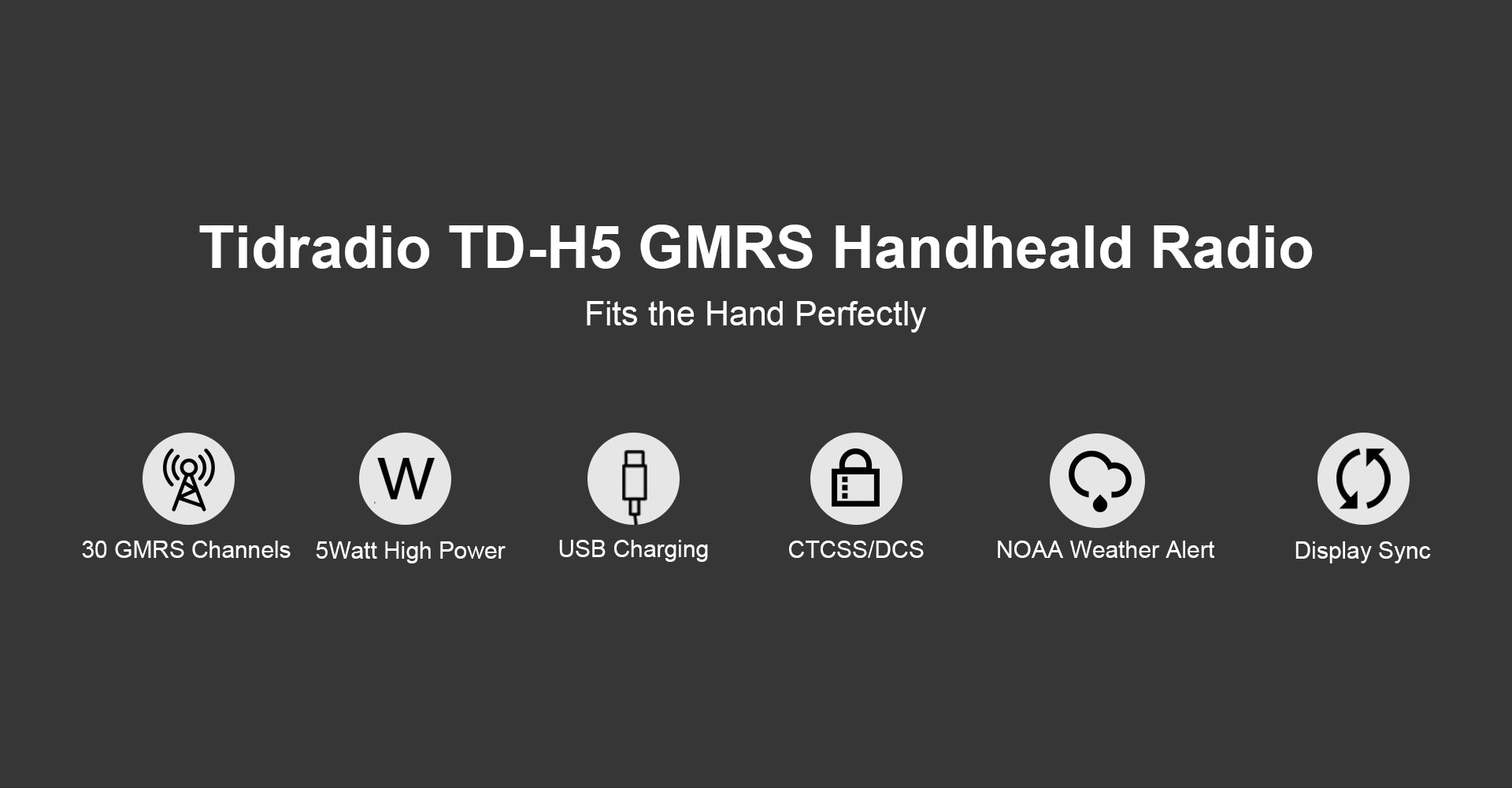 Tidradio TD-H5 GMRS 5W Long Range Radio