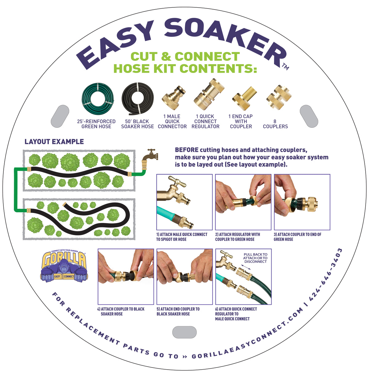 GORILLA EASY CONNECT® Easy Soaker™ Garden Soaker Hose Kit. Gorilla