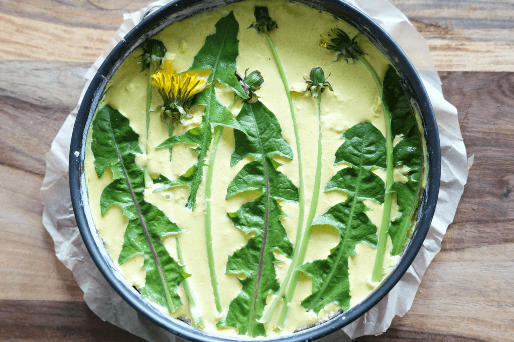 Löwenzahl Gemüse Quiche mit viel Protein