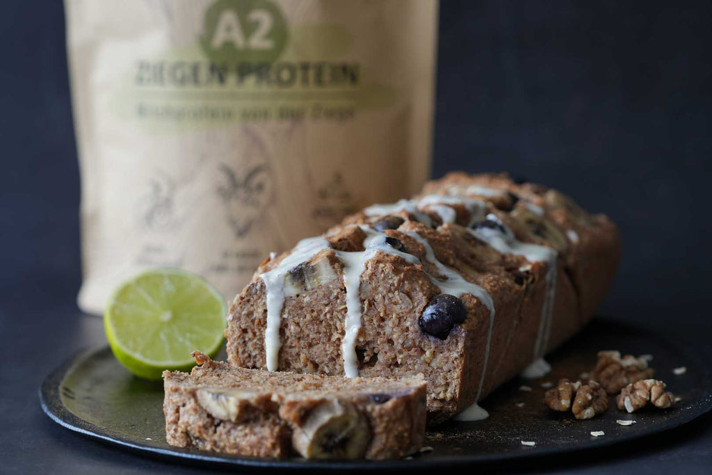 Bananenbrot mit A2 Ziegen Protein