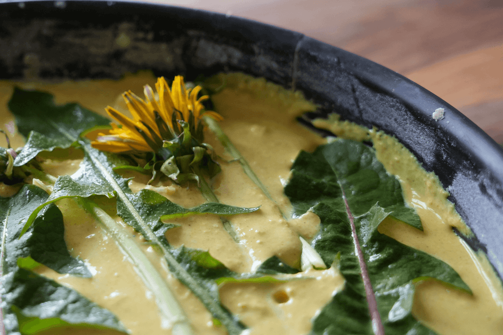 Löwenzahl Gemüse Quiche mit viel Protein