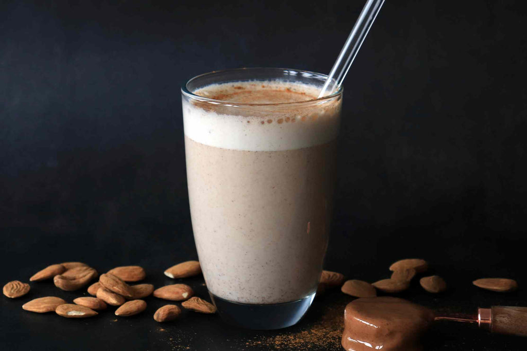 Ingredients Almond protein shake with goat protein