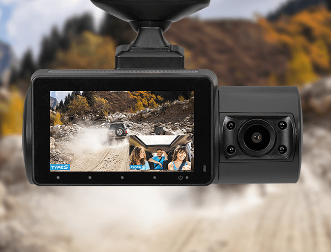 TYPE S S402 Pro Ultra HD 4K Dual View Dashcam with 2K Cabin View Cam