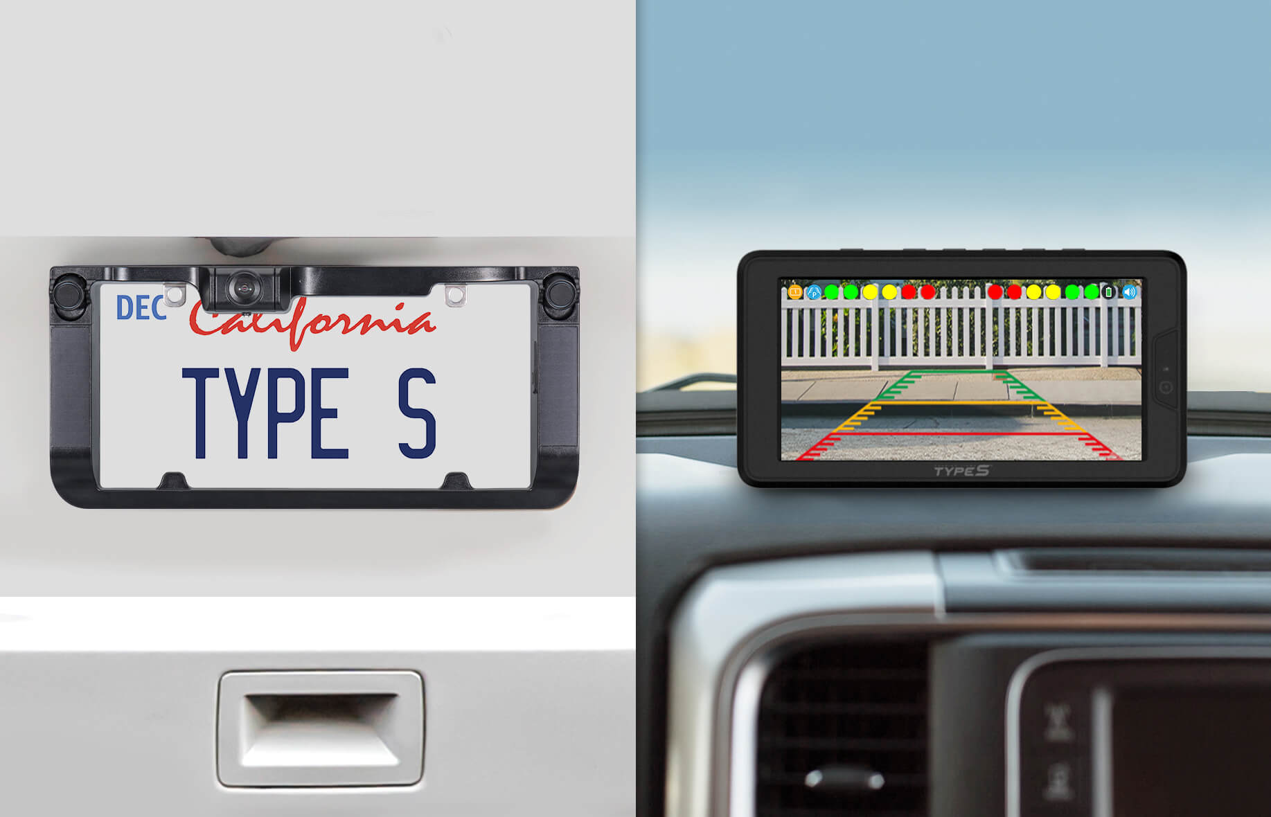 TYPE S  Solar Powered License Plate Frame Add-on Backup Camera (BT532629)  - How to Install? 