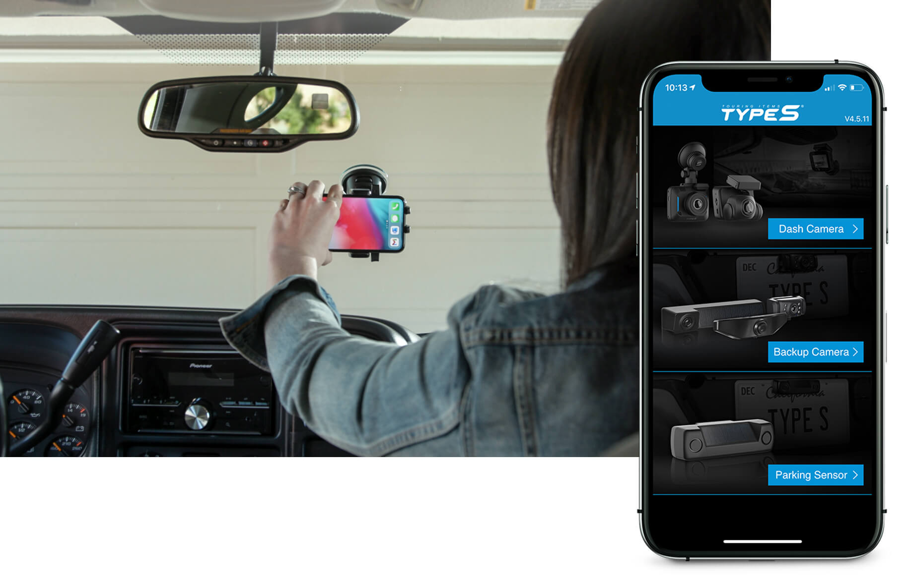 Yada 1080p Full HD Wireless Portable Backup Camera, App Controlled Via