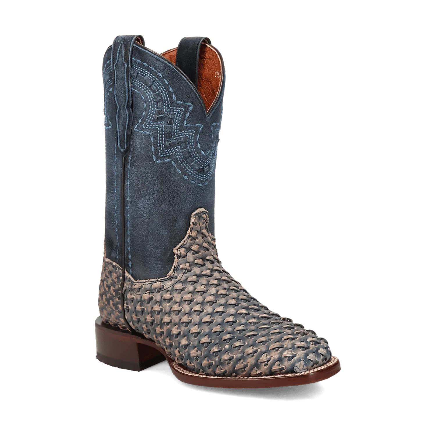 Women's Dan Post Blue Weave Indy Boot