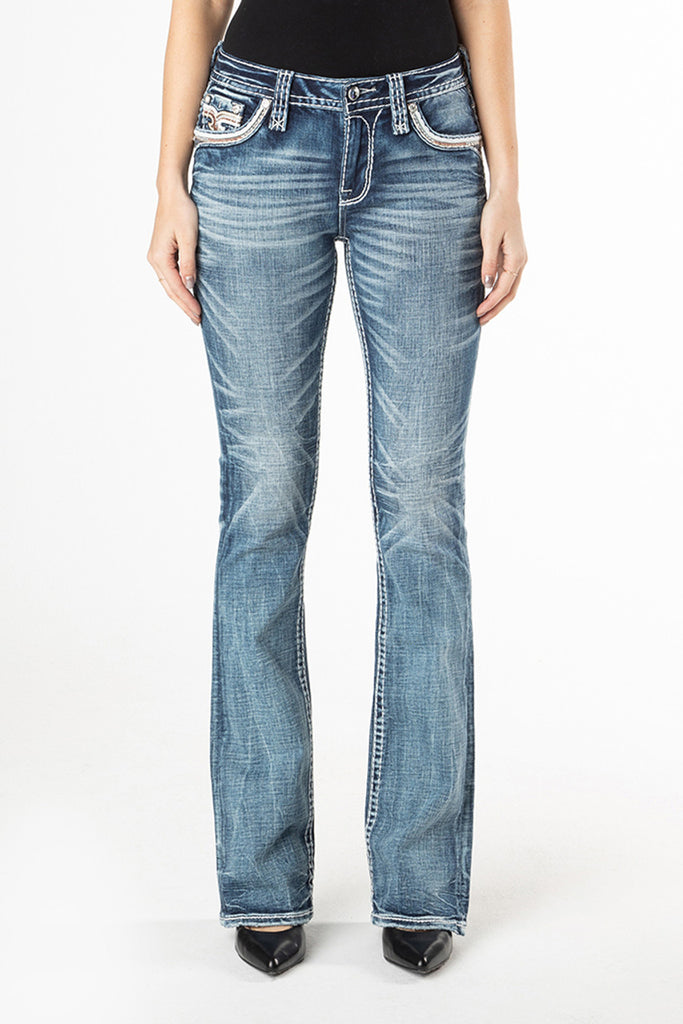 Lucy Mid-Rise Bootcut Denim - Cleo + Kin