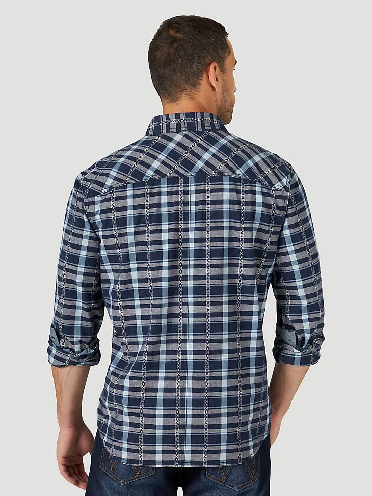 Men's Wrangler Retro Premium Long Sleeve Plaid Shirt | Let's Ride Boots and  Apparel