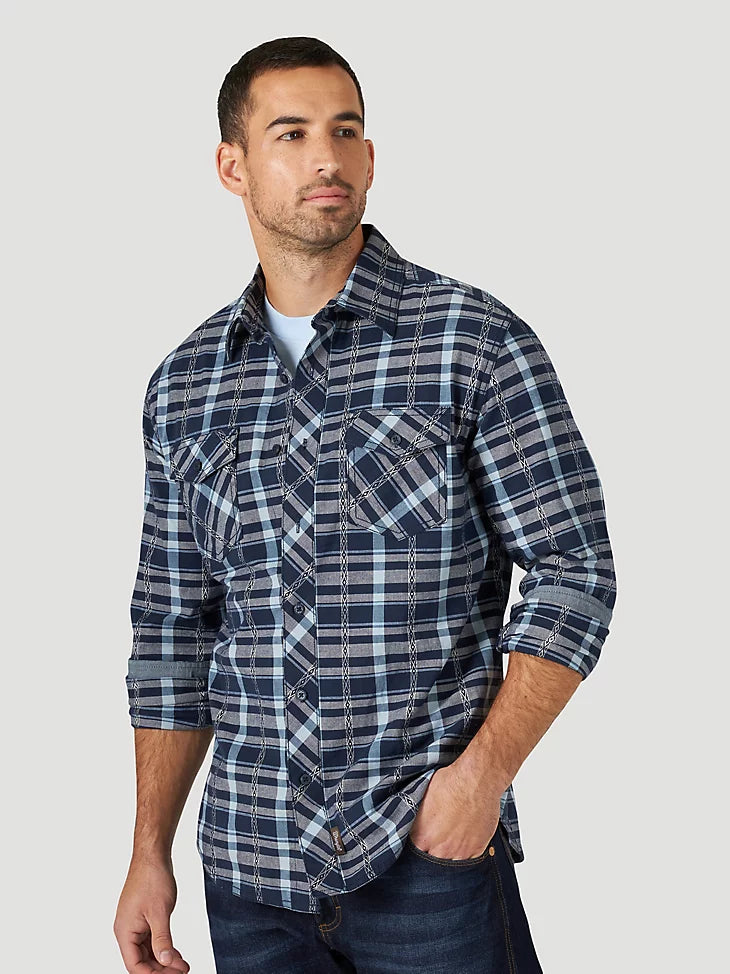 Men's Wrangler Retro Premium Long Sleeve Plaid Shirt | Let's Ride Boots and  Apparel