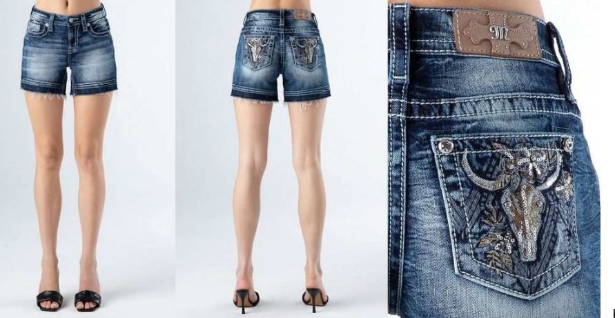 Miss Me Jean Shorts Size 28 6” inseam Style:... - Depop