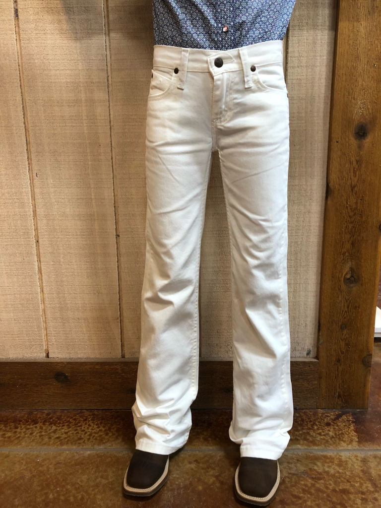 Wrangler Girl's Q-Baby White Bootcut Jeans | Let's Ride Boots and Apparel