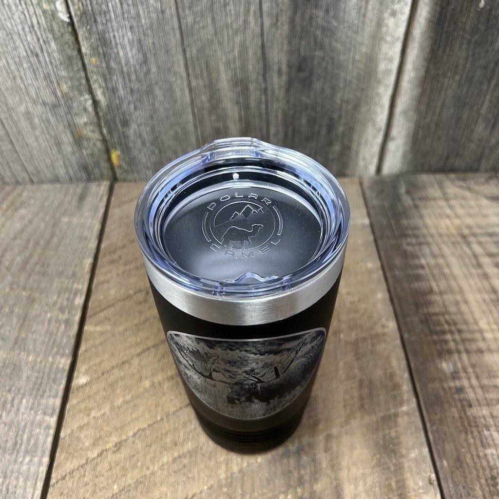 WHITETAIL DEER BLACK 20oz YETI TUMBLER