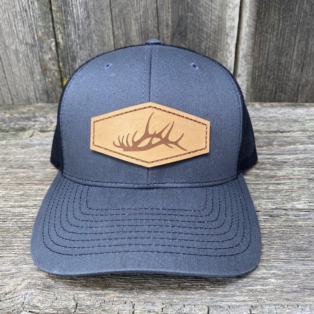 Custom Leather Patch Hats | Hells Canyon Designs Solid Black