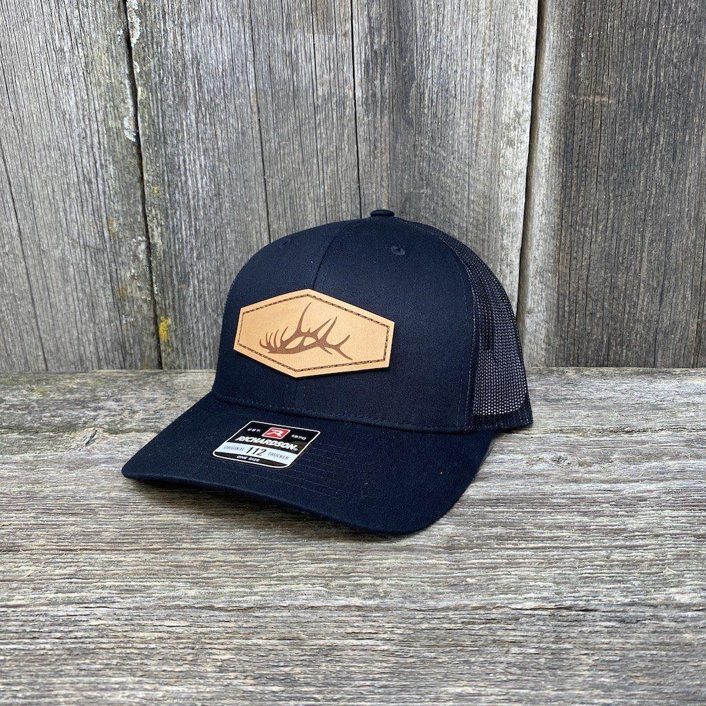 Sasquatch Oregon Leather Patch Hat - Richardson 112 | Hells Canyon Designs Heather/Black