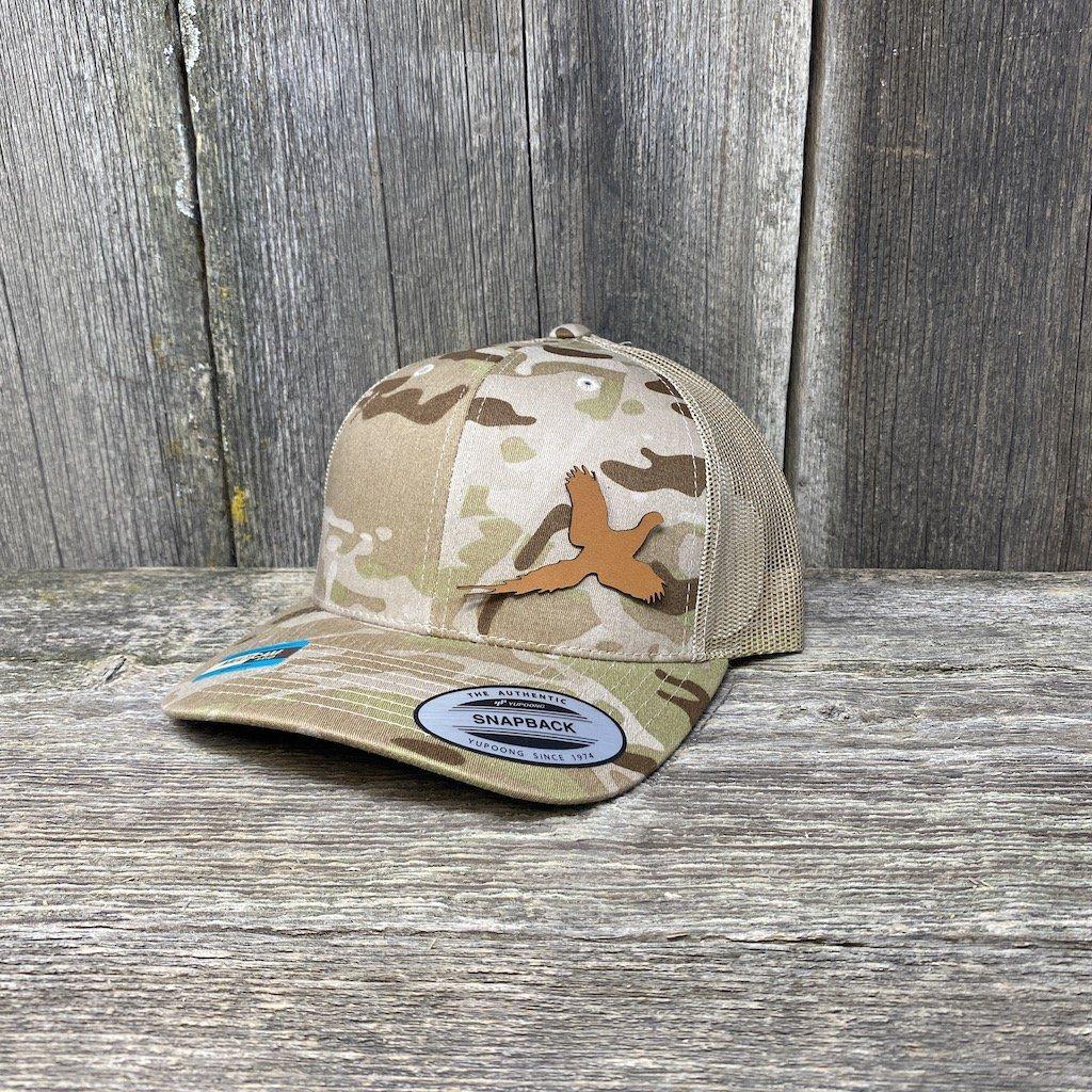 DUCK HUNTERS CHESTNUT DESIGNS Canyon Hells | Designs FLEXFIT PATCH HELLS - CANYON SNAPBACK LEATHER HAT 