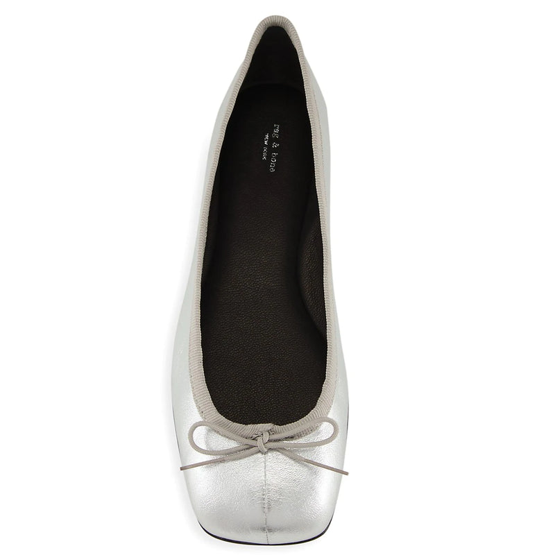 Rag & Bone Joey Silver Ballet Flat – GordonStuart.com