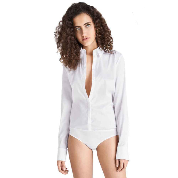 Wolford 100% Nylon Solid White Ivory Bodysuit Size S - 81% off