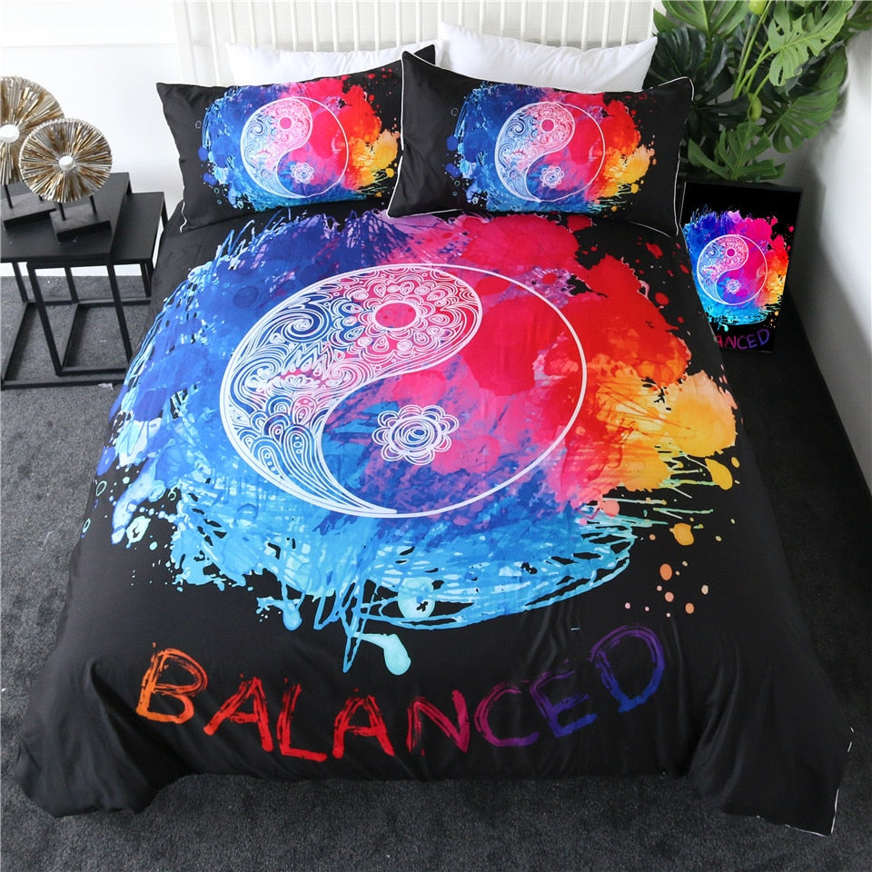 Balanced Watercolor Duvet Cover Set Feather Dreams Australia