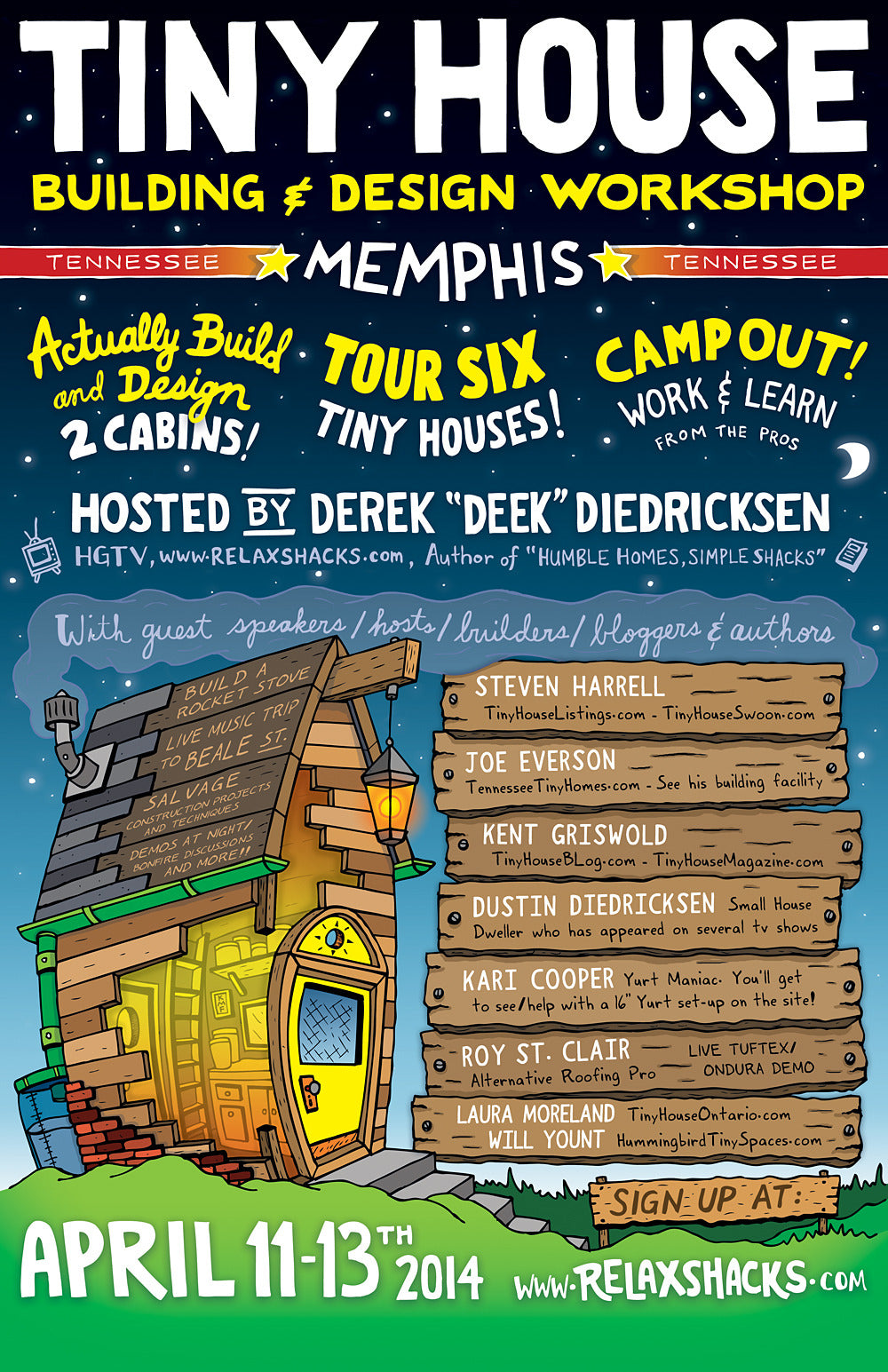 Relax Shacks - Tiny House Building & Design Workshop Event Poster