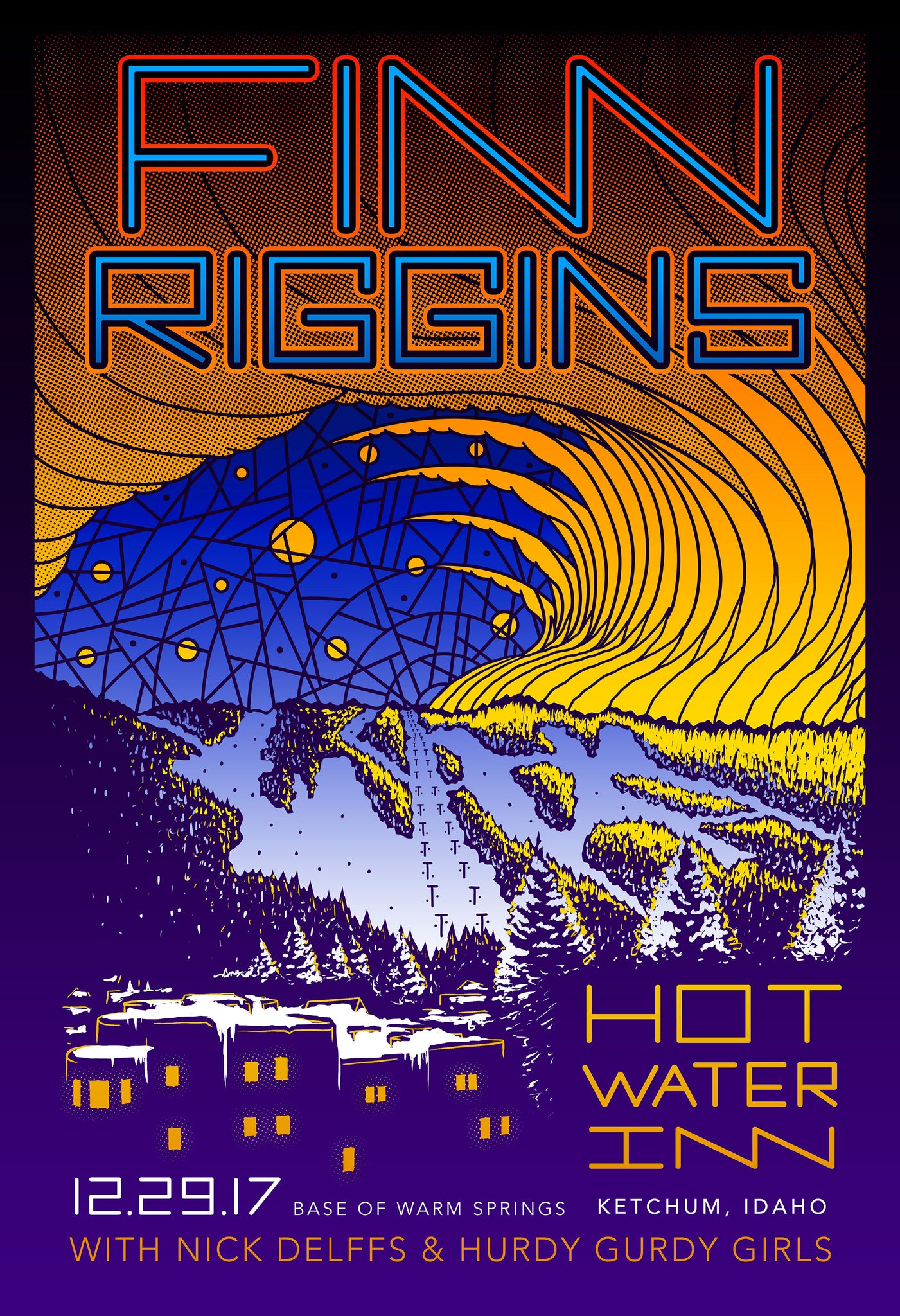 Finn Riggins (Boise, ID) @ Hot Water Inn (Ketchum, ID) Concert Poster