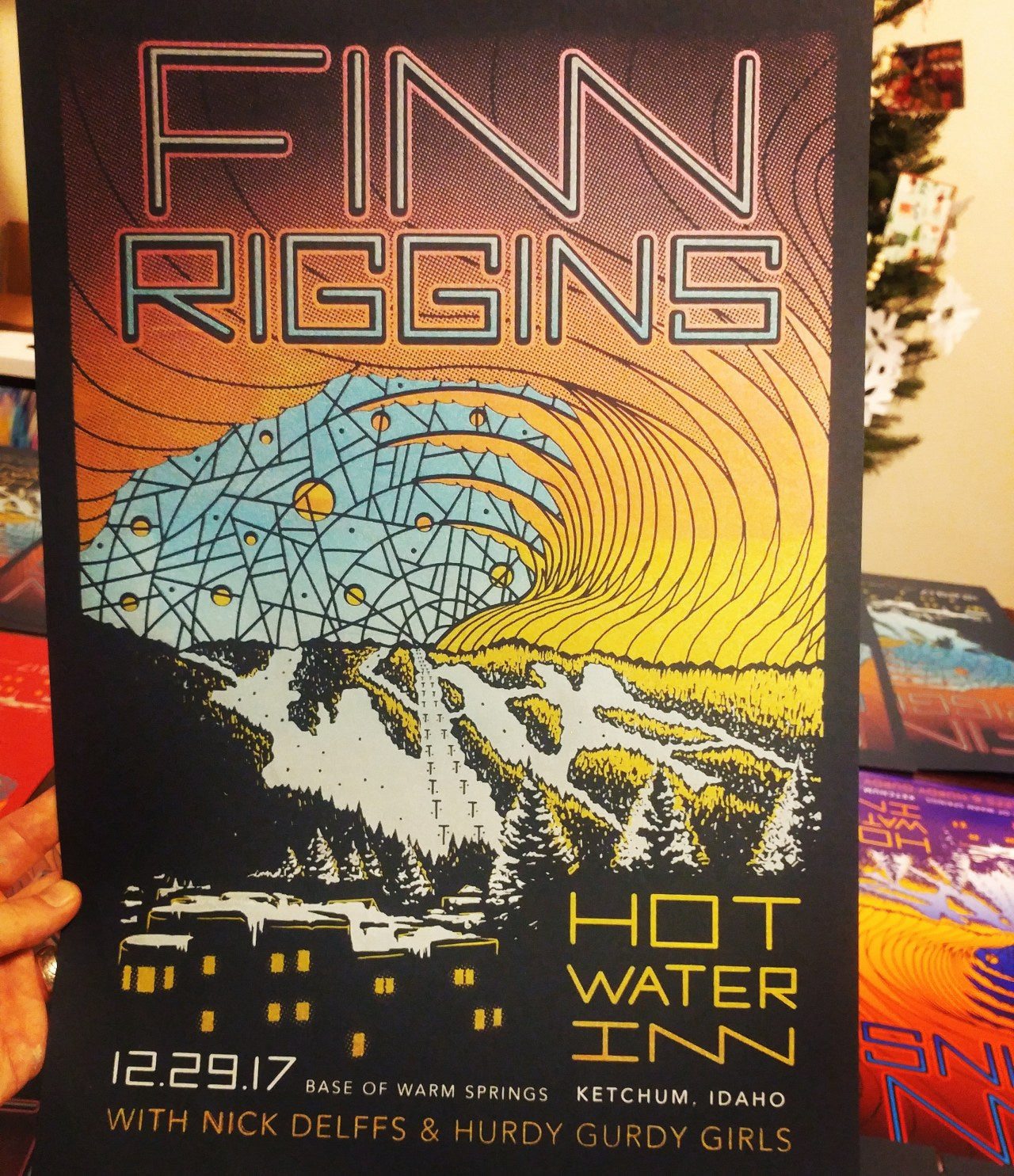 Finn Riggins (Boise, ID) @ Hot Water Inn (Ketchum, ID) Screen Printed Concert Poster