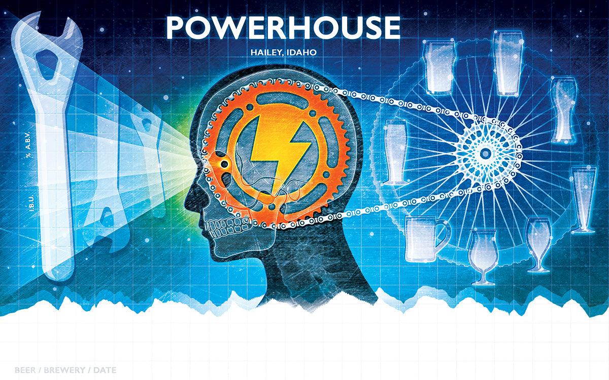 Powerhouse 'To-Go' Beer Sticker Label v1