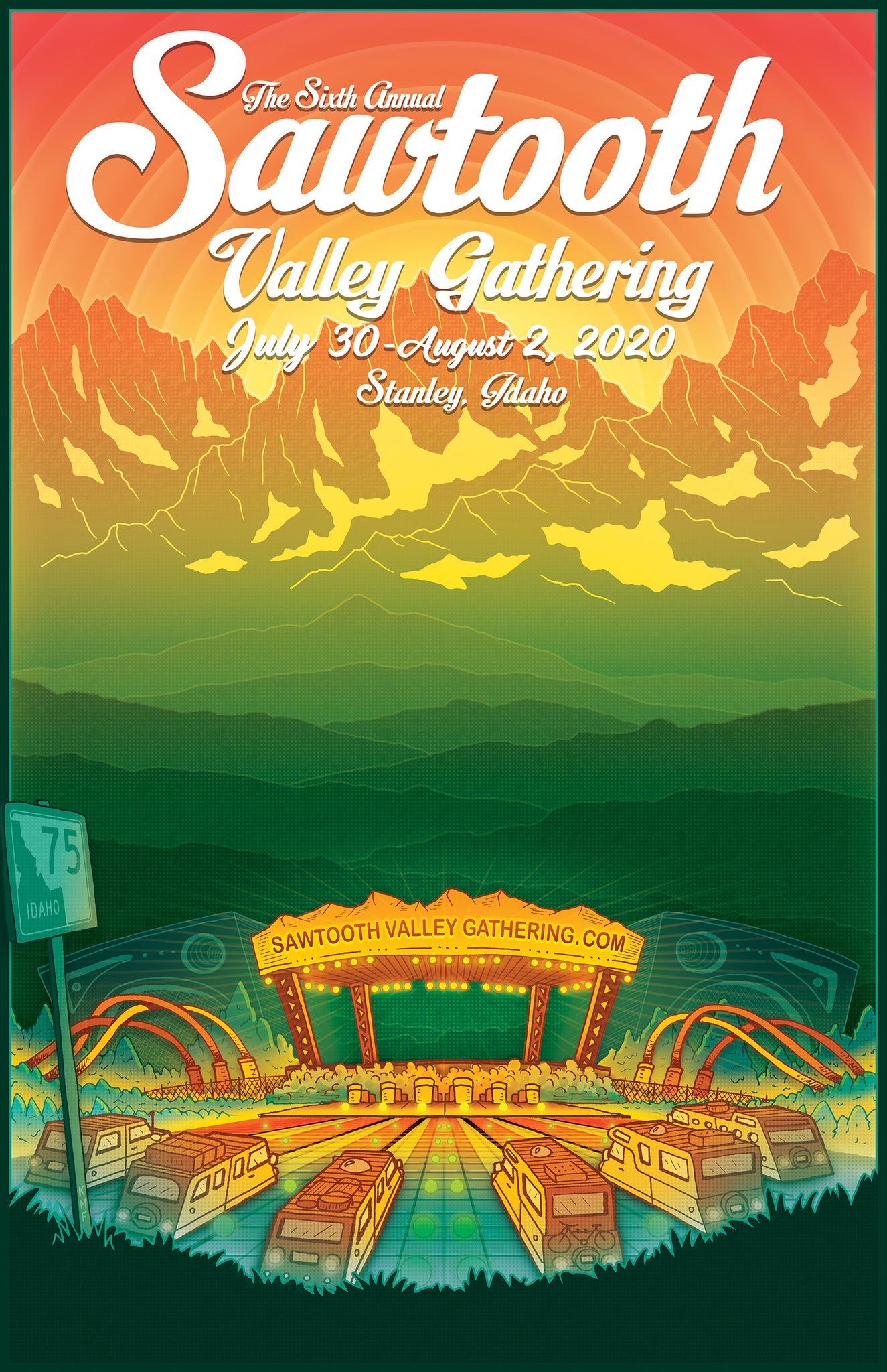 Sawtooth Valley Gathering Festival Poster