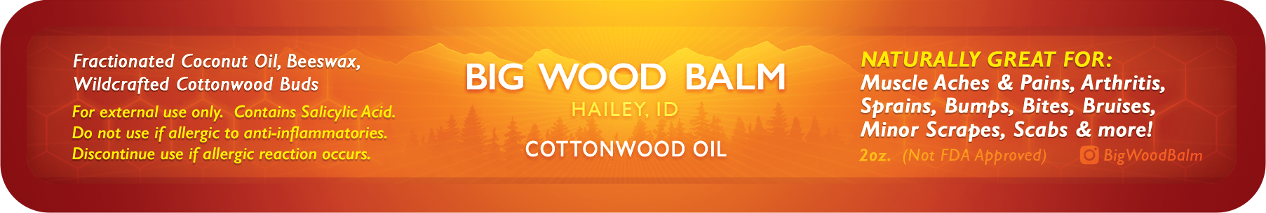 Big Wood Balm - Cottonwood Oil Balm