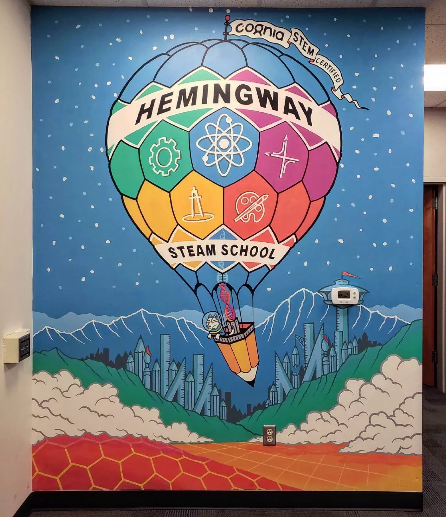 Ernest Hemingway STEAM School Mural - KevinFitz.Art