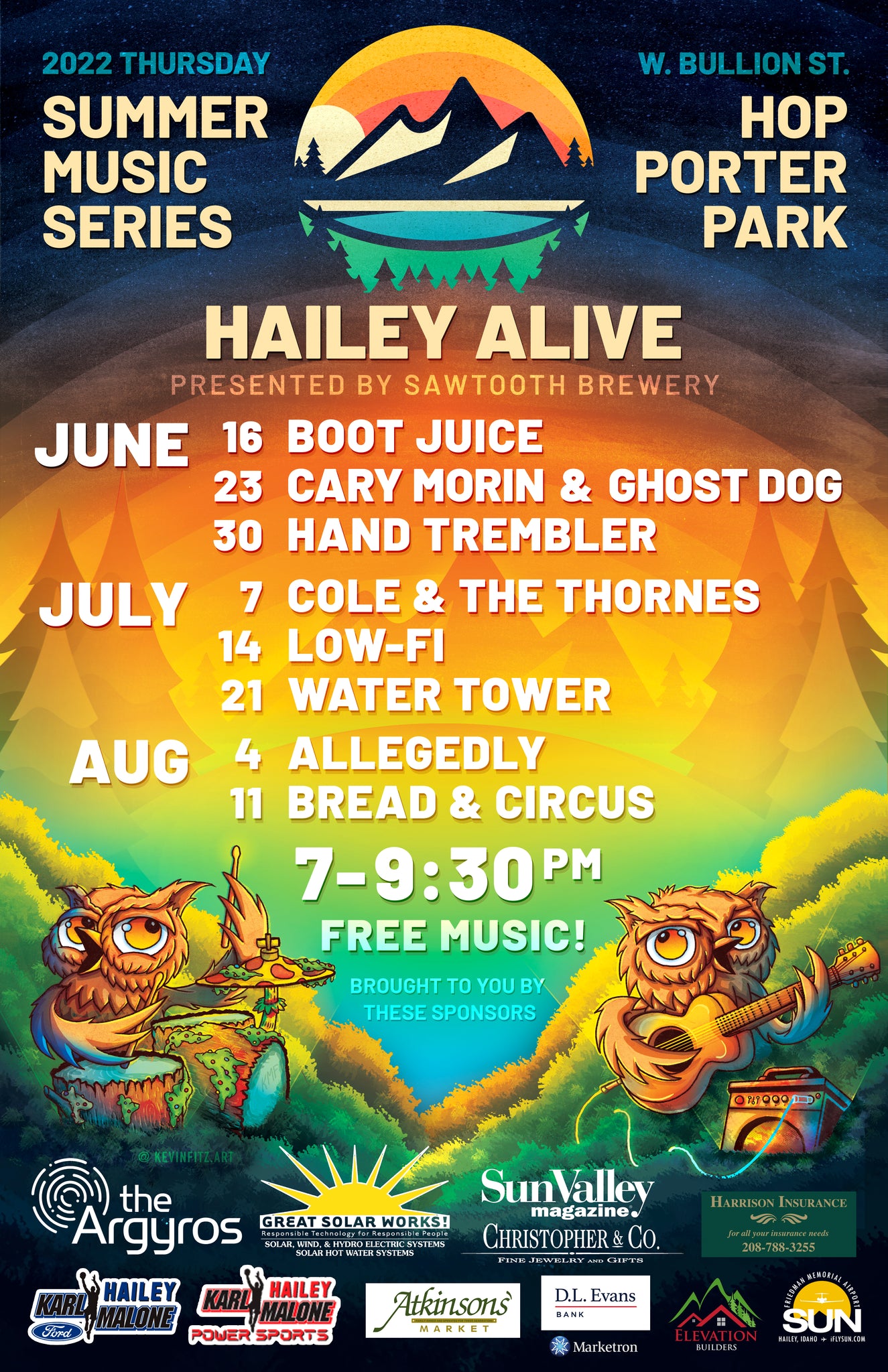 Hailey Alive by Sawtooth Brewery, Concert Poster Art