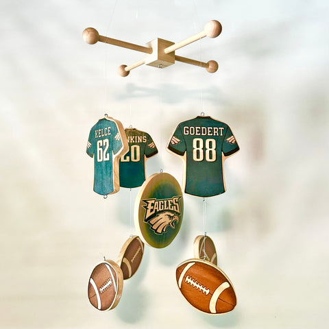 eagles football baby mobile