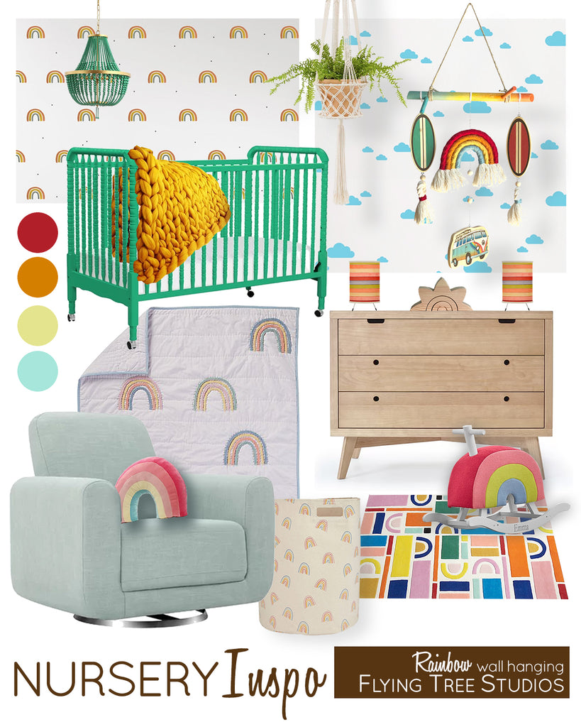 Baby Room Inspiration for a Rainbow Themed Nursery