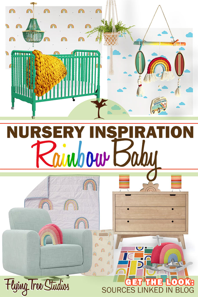 baby room inspiration for a gender neutral rainbow themed nursery
