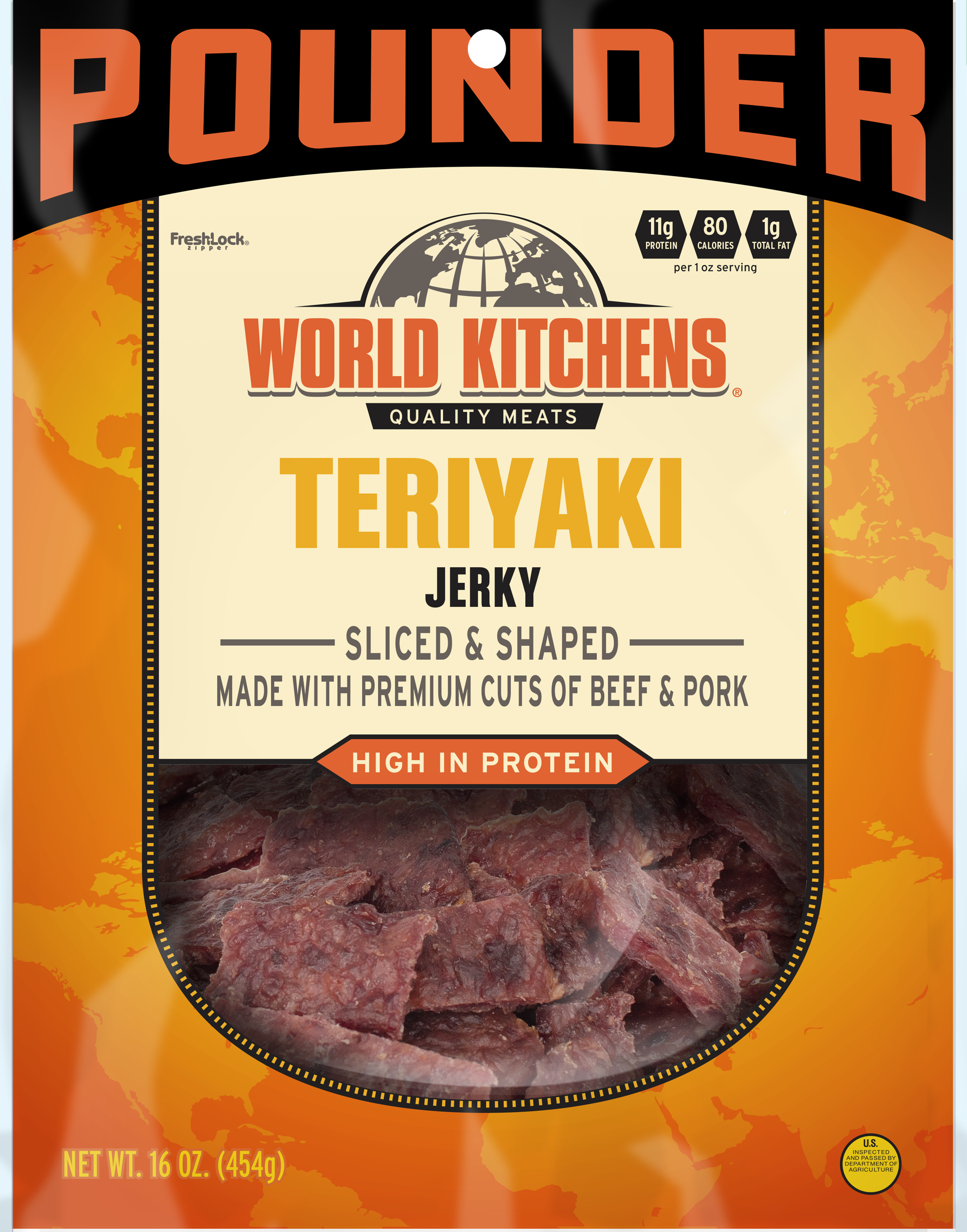 World Kitchen's 16oz Teriyaki Jerky